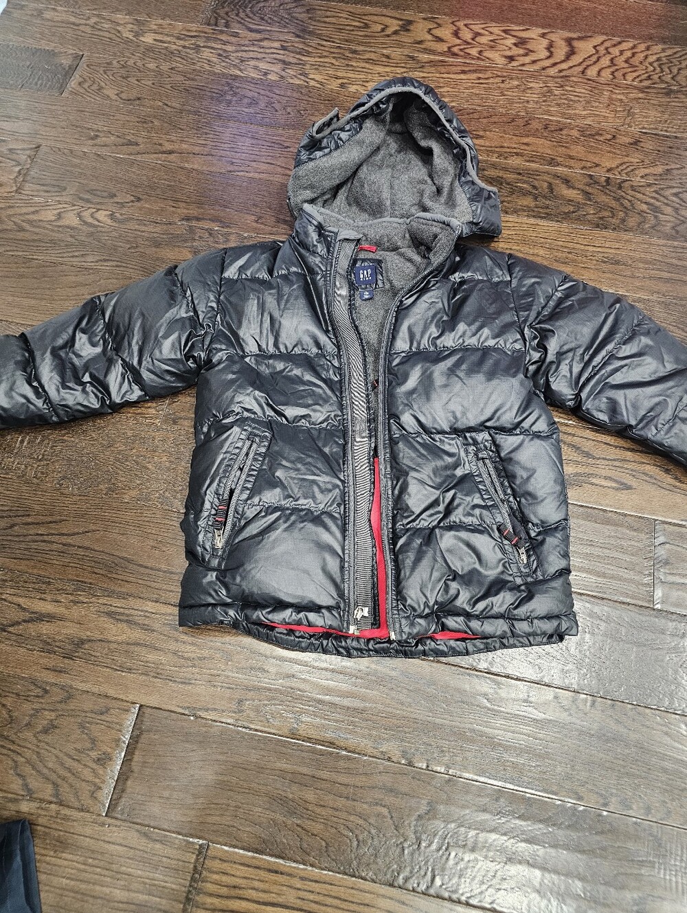 Gap Winter Puffer Coat, Size L, Black, Detachable Hood, Very Warm
